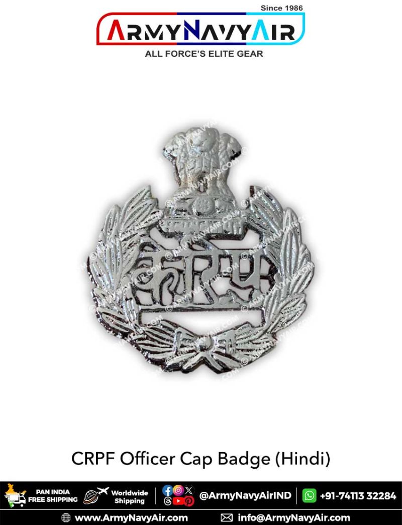 Buy Crpf Officer Cap Badge Hindi Online Armynavyair