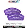 BSG Arunachal Pradesh District Shoulder Arm Badge with purple merrow border featuring Arunachal Pradesh State and District Association identification text available in both digital printed and machine embroidered variants for Bharat Scouts and Guides unif