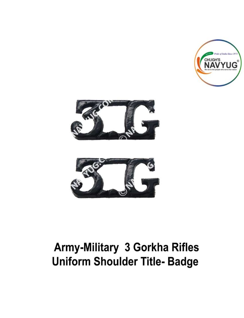 Army-Military 3 Gorkha Rifles Uniform Shoulder Title-Badge (Indian Army ...