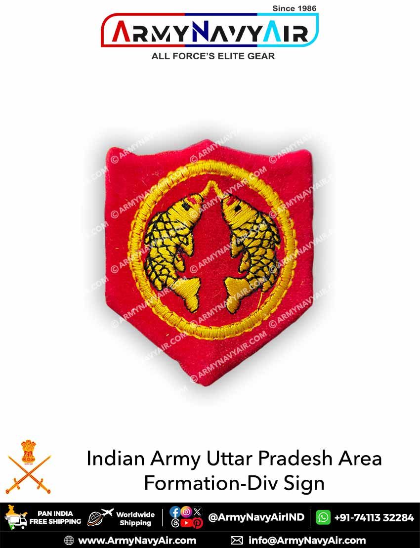 Buy Army Uttar Pradesh Area Embroidery Formation-Div Sign Online At ...