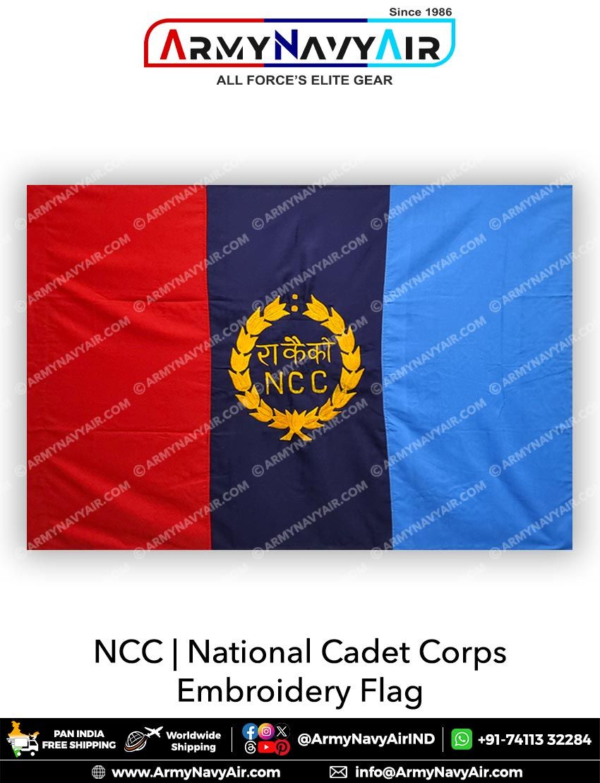 Buy Personalised NCC | National Cadet Corps Flag Embroidery Online at ...