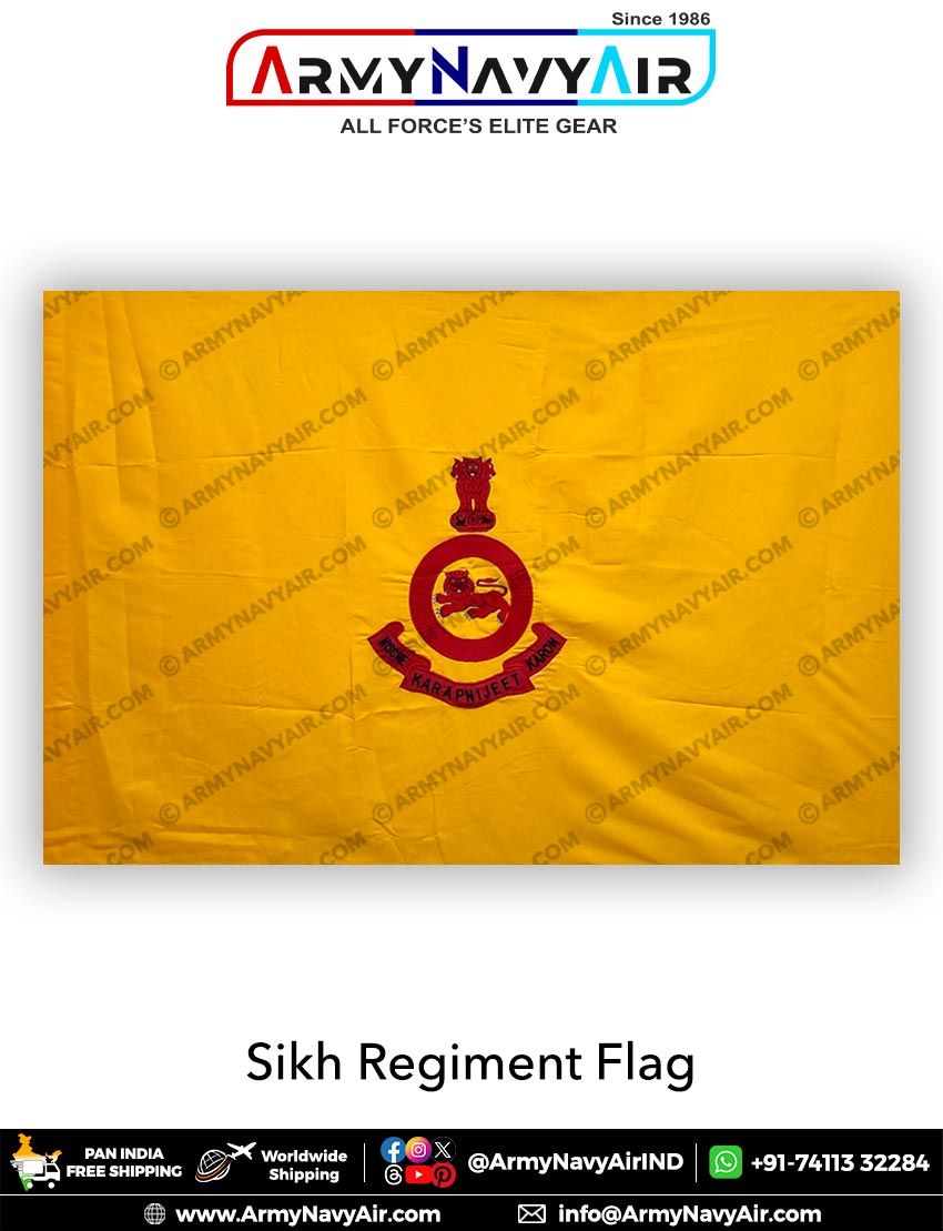 Buy Indian Army Sikh Regiment Flag Online at ArmyNavyAir.com