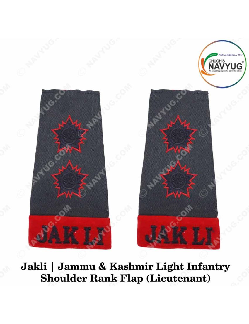 JAKLI Shoulder Rank Flap| Indian Army Jammu & Kashmir Light Infantry ...