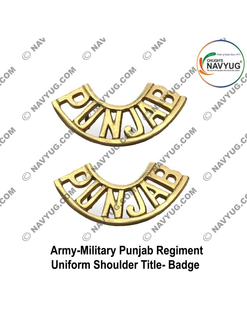 Army-Military Punjab Regiment Uniform Shoulder Title-Badge (Indian Army ...