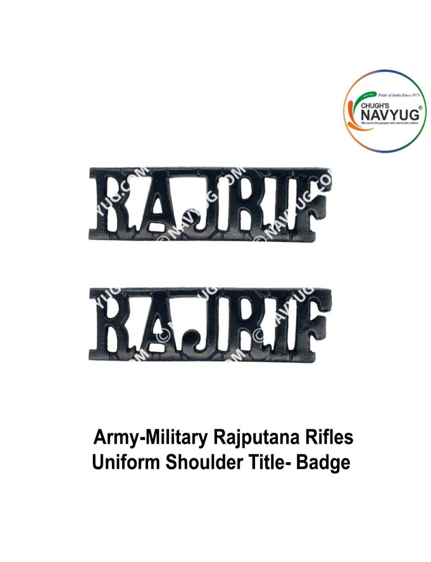 Army-Military Rajputana Rifles Uniform Shoulder Title-Badge (Indian ...