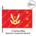 Indian Army Lancer Flag -Vehicle Flag (Army Infantry Regiments) | Indian Military Stiffener Flag with Double Side Logo (9" X 18")-11 Gorkha Rifles-Maj.General