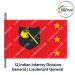 Indian Army Lancer Flag (Infantry Division) | Indian Military Stiffener Flag with Double Side Logo ( 9" x 18")-12 Infantry Division-Maj.General