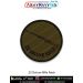 Round olive-drab tactical patch featuring a black and brown silhouette of a .22 Deluxe training rifle with black merrow border. Available in 3-inch and 4-inch sizes with Sewn-On, Pin & Velcro (Hook) backing.