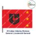 Indian Army Lancer Flag (Infantry Division) | Indian Military Stiffener Flag with Double Side Logo ( 9" x 18")-23 Infantry Division-Brigadier