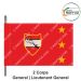Indian Army Lancer Flag (Army Corps) | Indian Military Stiffener Flag with Double Side Logo Size ( 9" x 18")-2 Corps-Brigadier
