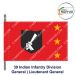 Indian Army Lancer Flag (Infantry Division) | Indian Military Stiffener Flag with Double Side Logo ( 9" x 18")-39 Infantry Division-Brigadier