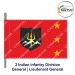 Indian Army Lancer Flag (Infantry Division) | Indian Military Stiffener Flag with Double Side Logo ( 9" x 18")-3 Infantry Division-Brigadier