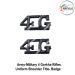 Army-Military 4 Gorkha Rifles Uniform Shoulder Title-Badge (Indian Army Infantry Regiments) (4 Gorkha Rifles Shoulder Badge Metal Black)