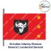 Indian Army Lancer Flag (Infantry Division) | Indian Military Stiffener Flag with Double Side Logo ( 9" x 18")-54 Infantry Division-Brigadier
