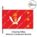 Indian Army Lancer Flag -Vehicle Flag (Army Infantry Regiments) | Indian Military Stiffener Flag with Double Side Logo (9" X 18")-5 Gorkha Rifles-Brigadier