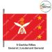 Indian Army Lancer Flag -Vehicle Flag (Army Infantry Regiments) | Indian Military Stiffener Flag with Double Side Logo (9" X 18")-9 Gorkha Rifles-Brigadier