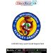 Scarlet Dragons A Kill With Every Launch circular missile patch featuring a red dragon coiled around a vertical missile, yellow and orange centre, blue border and bold white lettering