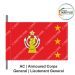 Indian Army Lancer Flag (Army Combat Regiments) | Indian Military Stiffener Flag with Double Side Logo Size ( 9" x 18")-Maj.General-AC | Armoured Corps