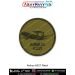 Digital printed round patch featuring Airbus A321 aircraft silhouette in black on olive drab fabric with “Airbus A321” text and merrow border. Available in 3 and 4 inch sizes with Sewn-On, Pin & Velcro (Hook) backing.