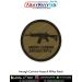 Round olive-drab patch with black silhouette of the Indian Amogh Carbine assault rifle - symbolizing indigenous small arms innovation and tactical precision.