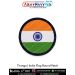 High quality Tiranga India Flag Round Patch with saffron white and green colors, navy blue Ashoka Chakra, 3 inch circular Velcro-backed fabric patch with merrow border from ArmyNavyAir