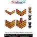 Chevron Red Arm Ranks Zari Braid : ArmyNavyAir.com