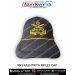 Premium Rashtriya Rifles Regiment Cap featuring detailed golden embroidered crossed rifles insignia, textured high durability fabric, reinforced stitching and structured visor designed for soldiers, NCC cadets, veterans and defence supporters.