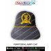 Indian Army Territorial Army TA regimental cap with detailed embroidered Ashoka emblem, laurel wreath and motto on durable textured fabric ideal for soldiers, veterans, reservists and NCC cadets.