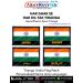 Personalised Tiranga India Flag Patch with custom name in any language featuring saffron white and green tricolour with Ashoka Chakra printed on fabric with merrow border suitable for jackets bags helmets school kits and patriotic accessories