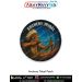 High quality American Football Patch featuring a detailed illustration of a quarterback player holding a football with vibrant sky background, merrow border stitching and premium printed fabric design suitable for jackets, bags and sports uniforms