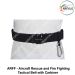 ARFF | Aircraft Rescue & Fire Fighting | Uniform Nylon-Synthetic Tactical Web-Webbing Belt Black 2" Wide With Eyelets & Heavy Male & Female Buckle & Runner Set With Carabiners