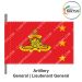 Indian Army Lancer Flag (Army Combat Regiments) | Indian Military Stiffener Flag with Double Side Logo Size ( 9" x 18")-Maj.General-Artillery | Regiment of Artillery
