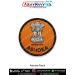 High quality Artillery Patch showing a gunner operating a field artillery cannon with bright fireblast effect, military uniform detailing, smooth printed fabric texture and reinforced merrow stitched border suitable for jackets, tactical gear and defence