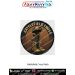 Battlefield Cross Memorial round printed patch featuring the iconic battlefield cross with combat rifle, military helmet and combat boots, brown tactical background, black outer ring with Battlefield Cross title, premium digital twill finish with black me