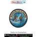 High detail Bharat Raksha Patch showing three panel artwork of Indian Army soldier, Air Force pilot with fighter jet, and Navy officer in uniform with merrow stitched border and premium printed fabric design suitable for jackets, tactical gear, rucksacks