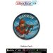 High detail Bharat Raksha Patch showing three panel artwork of Indian Army soldier, Air Force pilot with fighter jet, and Navy officer in uniform with merrow stitched border and premium printed fabric design suitable for jackets, tactical gear, rucksacks