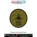 Olive-drab tactical round patch showing a front-view silhouette of the Boeing AH-64 Apache helicopter with “BOEING AH64 APACHE” text and black merrow edge. Available in 3-inch and 4-inch sizes with Sewn-On, Pin & Velcro (Hook) backing.
