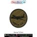 Round olive-drab patch featuring the Boeing P-8 maritime patrol aircraft silhouette with black merrow border. Available in 3-inch and 4-inch sizes with Sewn-On, Pin & Velcro (Hook) backing.