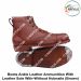 Boots Ankle Leather Ammunition With Leather Sole With-Without Hobnails -Toe plate-Heel plate |Drill Boots |Parade Boots |Training Boots (Police Boots Brown Colour)