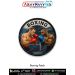 High detail Boxing Patch showing two fighters facing off inside a boxing ring with red and blue gloves, premium printed fabric texture, strong merrow stitched border, ideal for jackets, gym bags, sports gear and combat sports collections