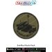 High quality BrahMos Missile Patch featuring a detailed silhouette of the BrahMos mobile launcher vehicle on an olive green background with a clean merrow border made for defence collectors bikers aviation enthusiasts and tactical gear customization