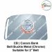 CB Security Uniform Belt Buckle (Nationalised Bank Of India) Canara Bank Buckle Metal (Chrome) Is ( Suitable For 2" Belt of Leather- Nylon-Cotton )