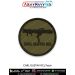 Olive-drab embroidered patch showing the silhouette of the Carl Gustav recoilless rifle with text “CARL GUSTAV RCL” - tactical collectible patch by ArmyNavyAir.