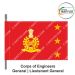 Indian Army Lancer Flag (Army Combat Regiments) | Indian Military Stiffener Flag with Double Side Logo Size ( 9" x 18")-Maj.General-Corps Of Engineers