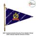 CISF | Central Industrial Security Force Car Rank Flags-Flag Brigadier-Blue Flag with Golden Yellow Logo and Text