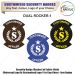 Security Badge (Rocker) oF Fabric-Cloth (Universal Logo OR Customised Logo ) For Cap-Chest -Arm Badge-Dual Rocker 1-3 Inch Height