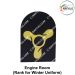 Indian Coast Guard Rank & Branch Badges (Sailors) For Winter Uniform-Engine Room ( New Technology ) 9.5cm H X 6.5cm W