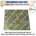 Indian Armed Forces-Police-Security Flag Post ( Brass Frame With Brass Logo & Text ) Approx Size 4 ft x 4 ft