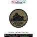 High quality Flycatcher Fire Control Radar Patch featuring the detailed silhouette of the Flycatcher KL/MSS-6720 radar trailer unit on an olive-green background with merrow-stitched border designed for air-defence collectors, military patch enthusiasts an