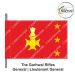 Indian Army Lancer Flag -Vehicle Flag (Army Infantry Regiments) | Indian Military Stiffener Flag with Double Side Logo (9" X 18")-The Garhwal Rifles- LT.Gen-General